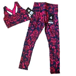 Nwt Fourlaps Sports Bra & Plyo Leggings